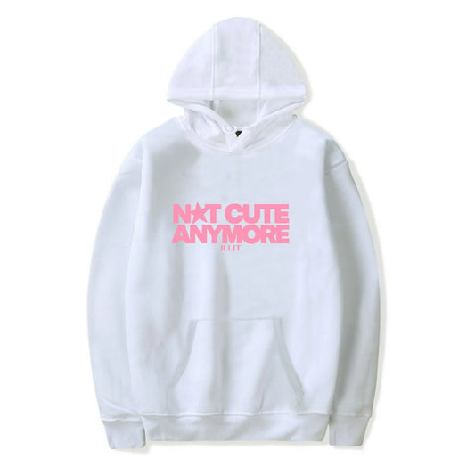 Not Cute Anymore Hooded Drawstring Pocket Sweatshirt