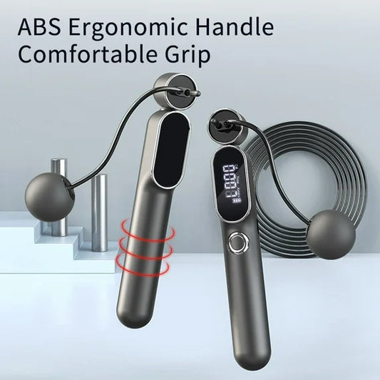 Cordless Jump Rope with Counter 2-in-1 Weighted Smart Skipping Rope