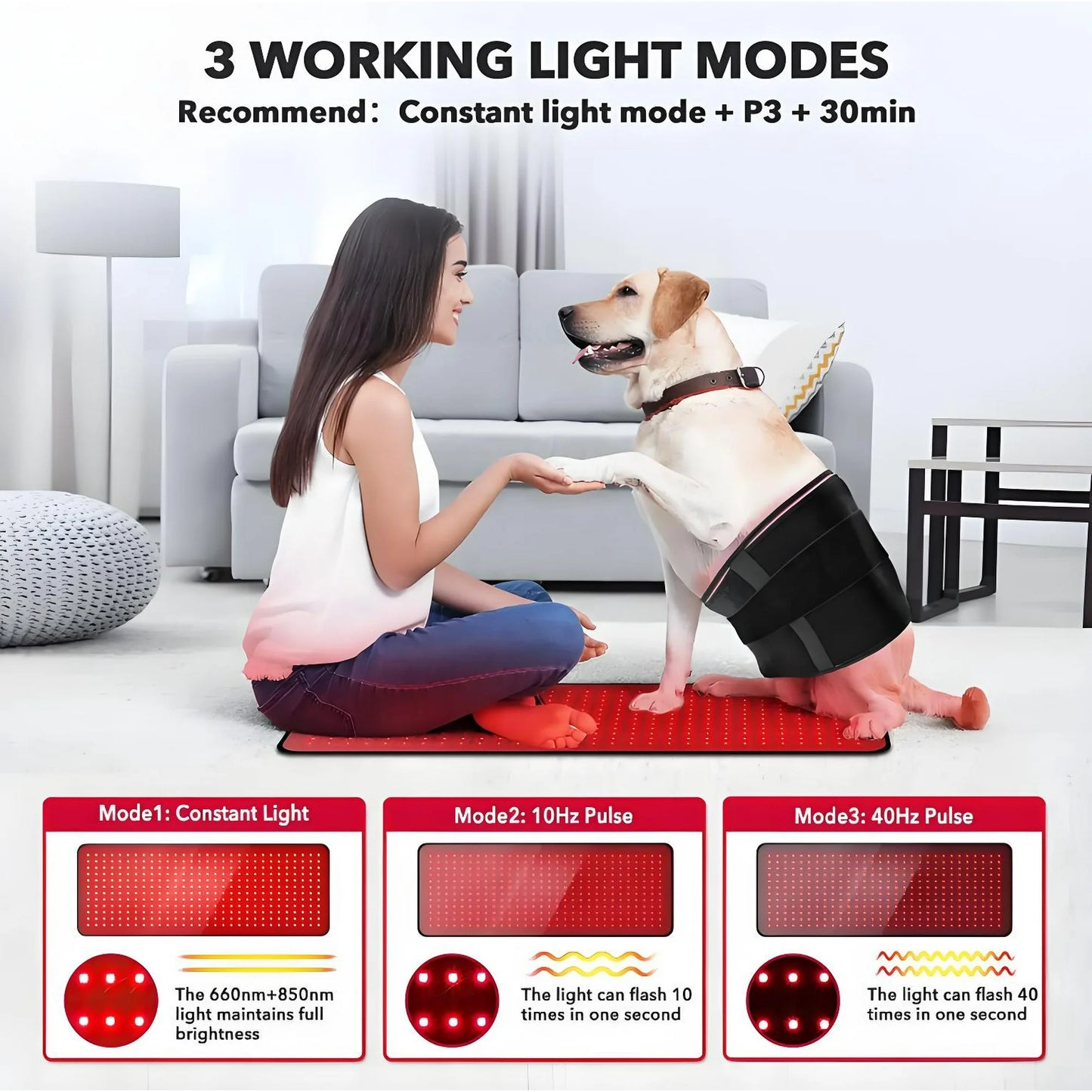 Red Light Therapy Pad Infrared LED Full Body Mat for Muscle Recovery