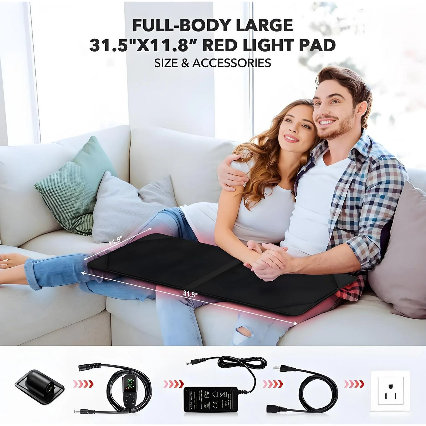 Red Light Therapy Pad Infrared LED Full Body Mat for Muscle Recovery