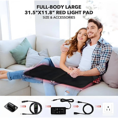 Red Light Therapy Pad Infrared LED Full Body Mat for Muscle Recovery