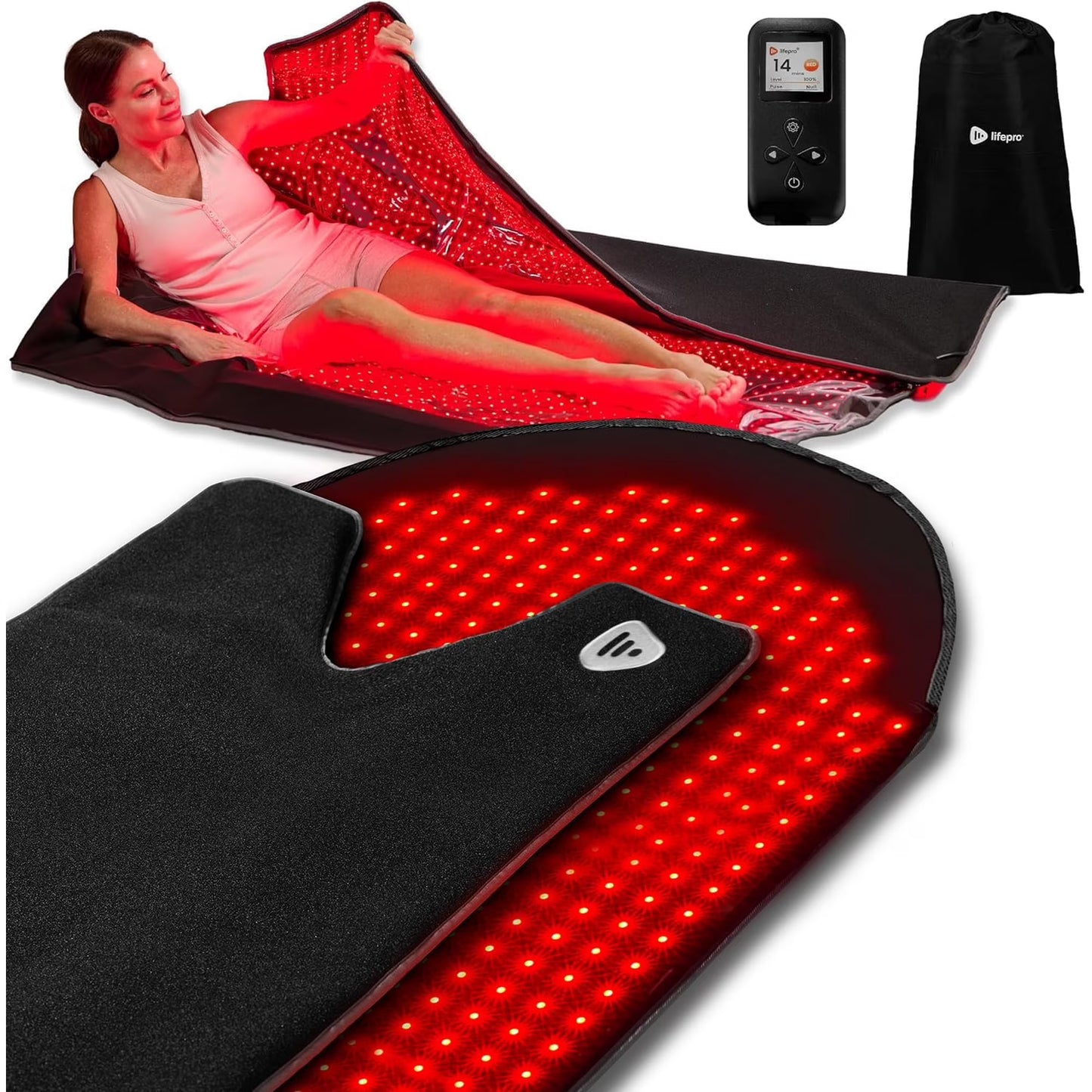 LifePro AllevaBody Red Light Therapy Blanket Full Body Infrared Recovery Mat