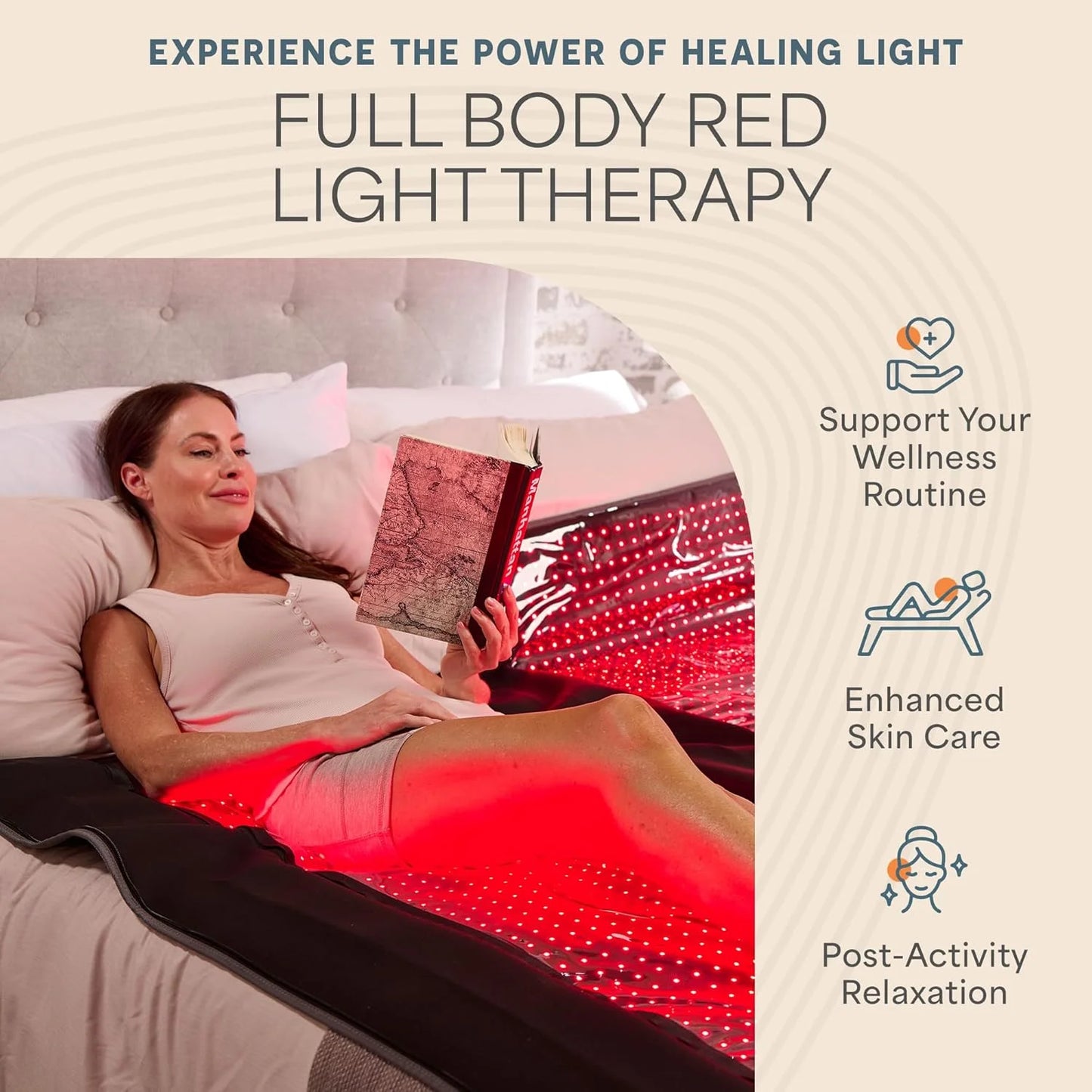 LifePro AllevaBody Red Light Therapy Blanket Full Body Infrared Recovery Mat
