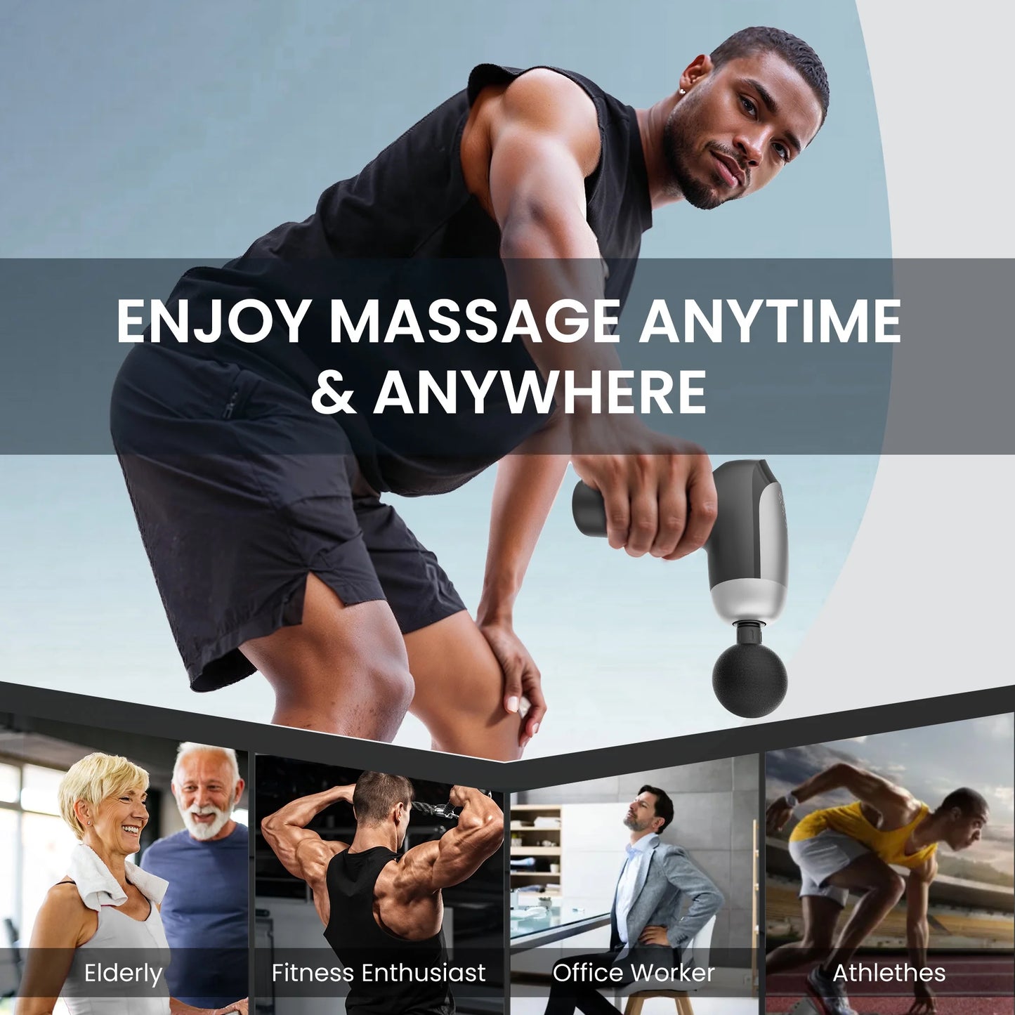 Naipo Mini Massage Gun Electric Deep Tissue Muscle Massager
