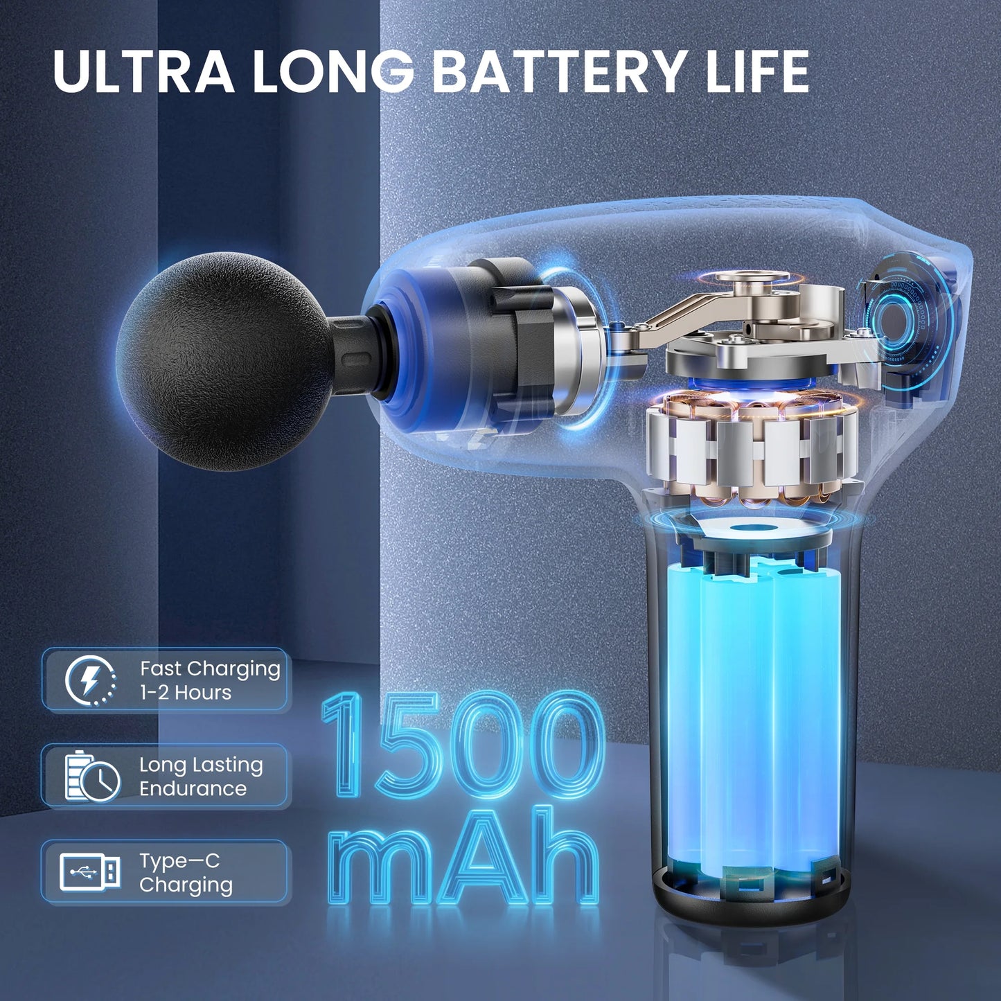 Naipo Mini Massage Gun Electric Deep Tissue Muscle Massager