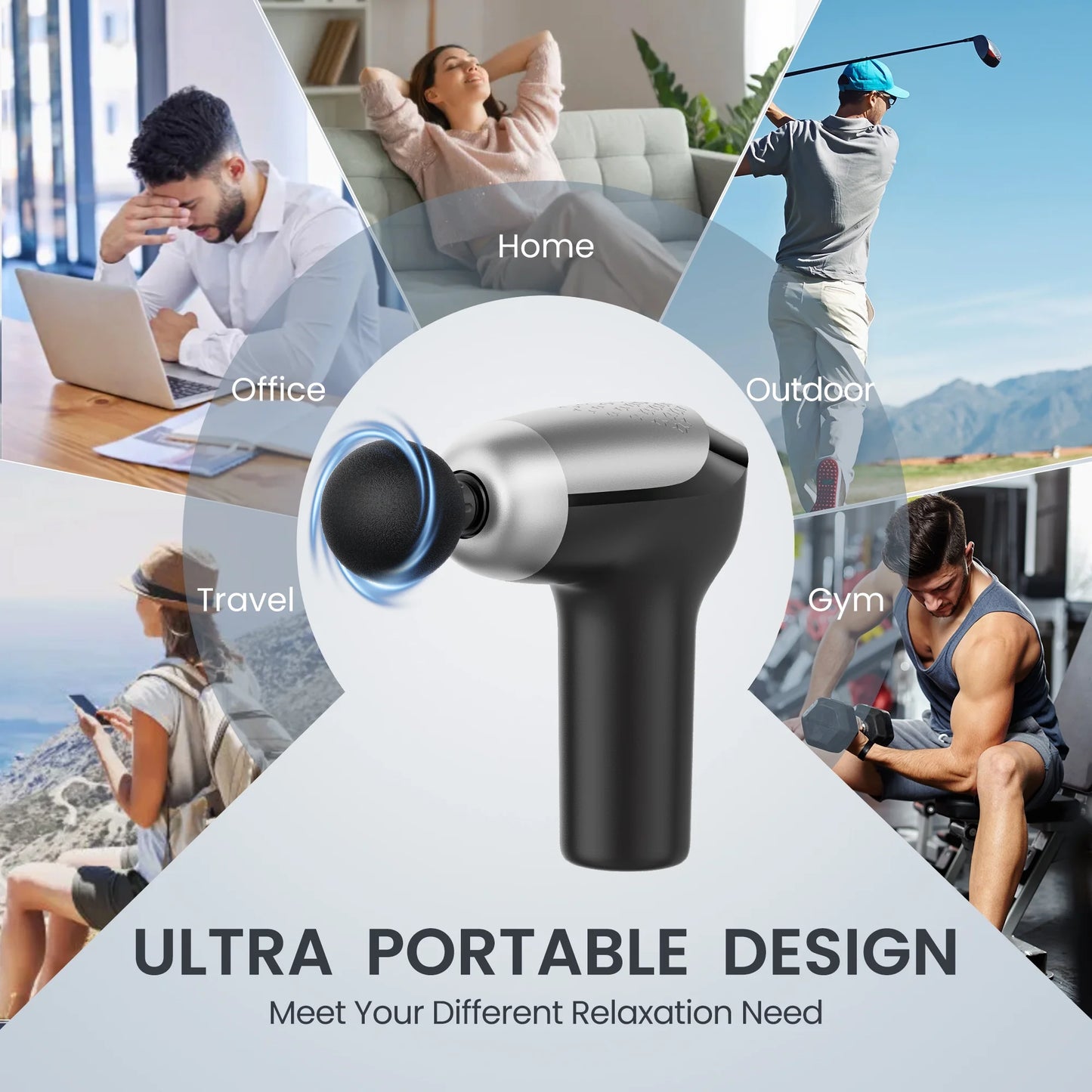 Naipo Mini Massage Gun Electric Deep Tissue Muscle Massager