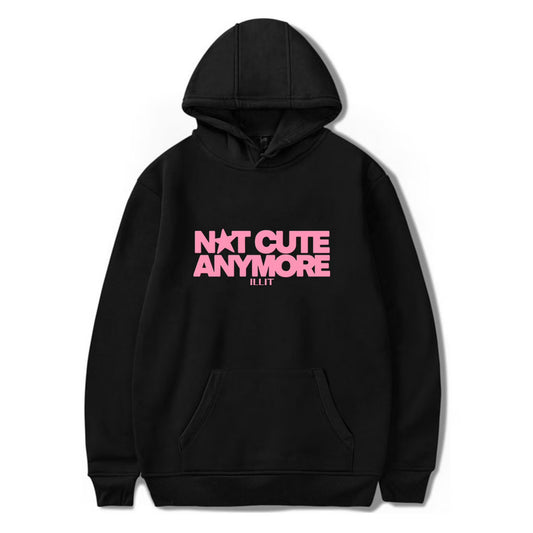 Not Cute Anymore Hooded Drawstring Pocket Sweatshirt