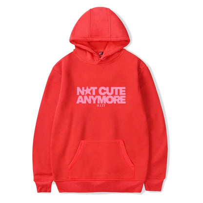 Not Cute Anymore Hooded Drawstring Pocket Sweatshirt