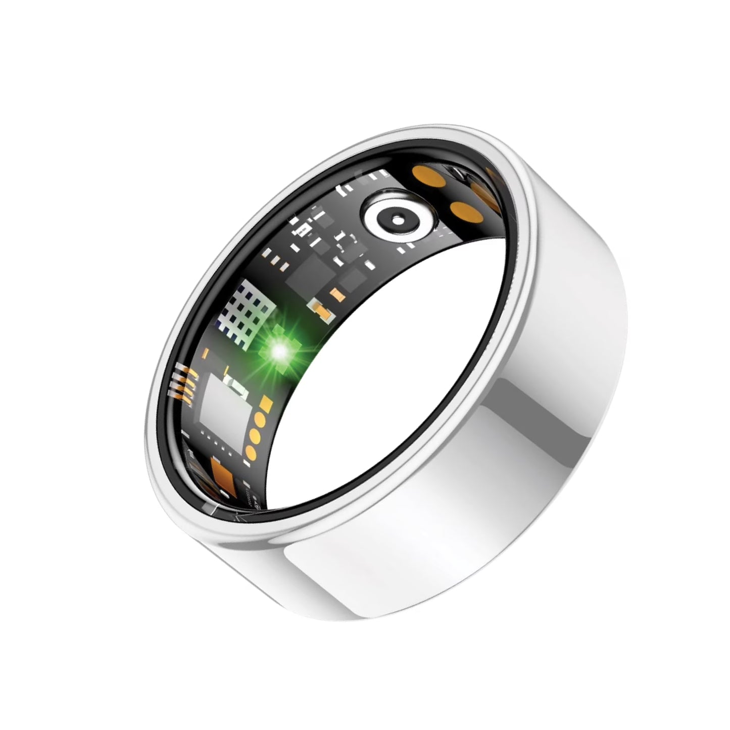 LivUp Smart Ring Silver Fitness and Sleep Tracker Size 8