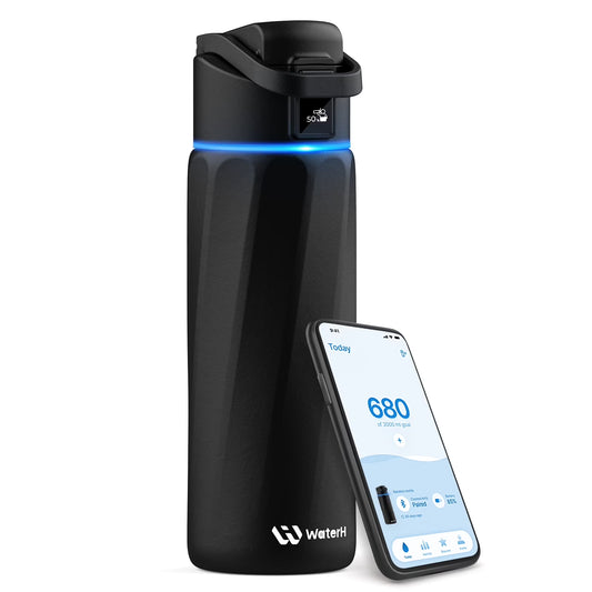 WaterH Boost Smart Water Bottle with Hydration Reminder 24oz